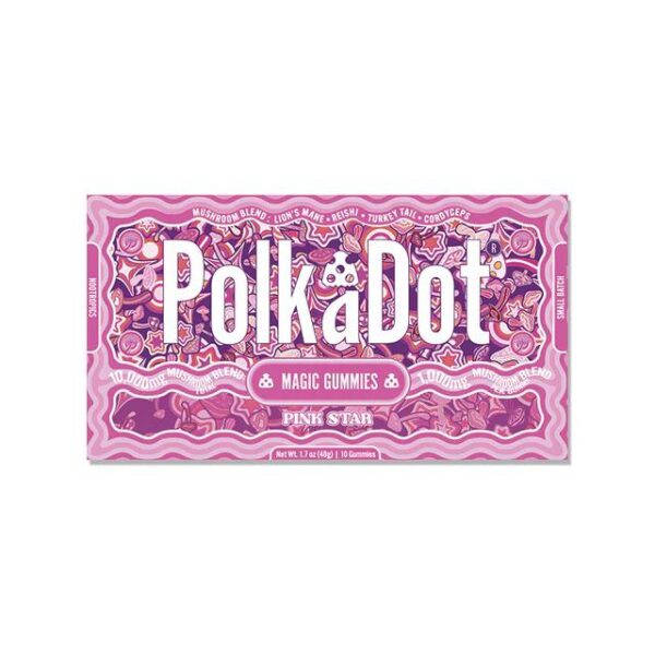 Polkadot Gummies Pink Star Juicy Berry & Tropical Gummies