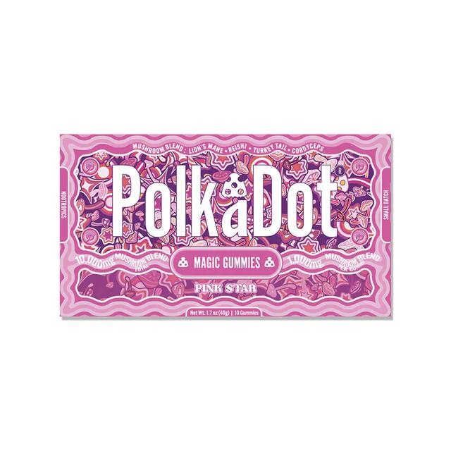 Polkadot Gummies Pink Star Juicy Berry & Tropical Gummies